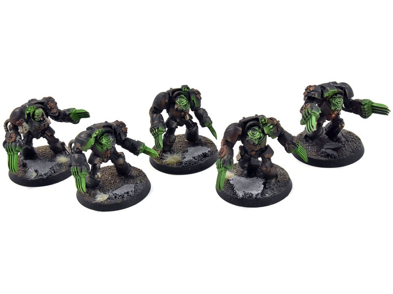 Games Workshop SPACE MARINES 5 Terminators with Lightning Claws #1 WELL PAINTED 40K