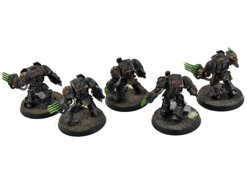 Games Workshop SPACE MARINES 5 Terminators with Lightning Claws #1 WELL PAINTED 40K