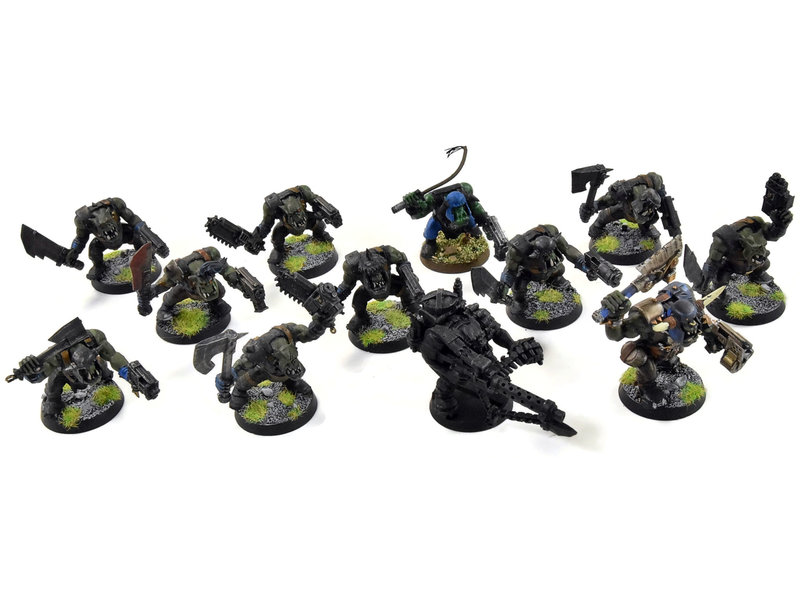 Games Workshop ORKS 10 Boyz + 1 Nob + 1 Heavy #15 One Metal Warhammer 40K