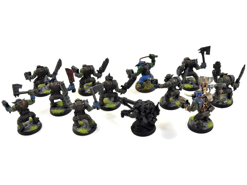 Games Workshop ORKS 10 Boyz + 1 Nob + 1 Heavy #15 One Metal Warhammer 40K