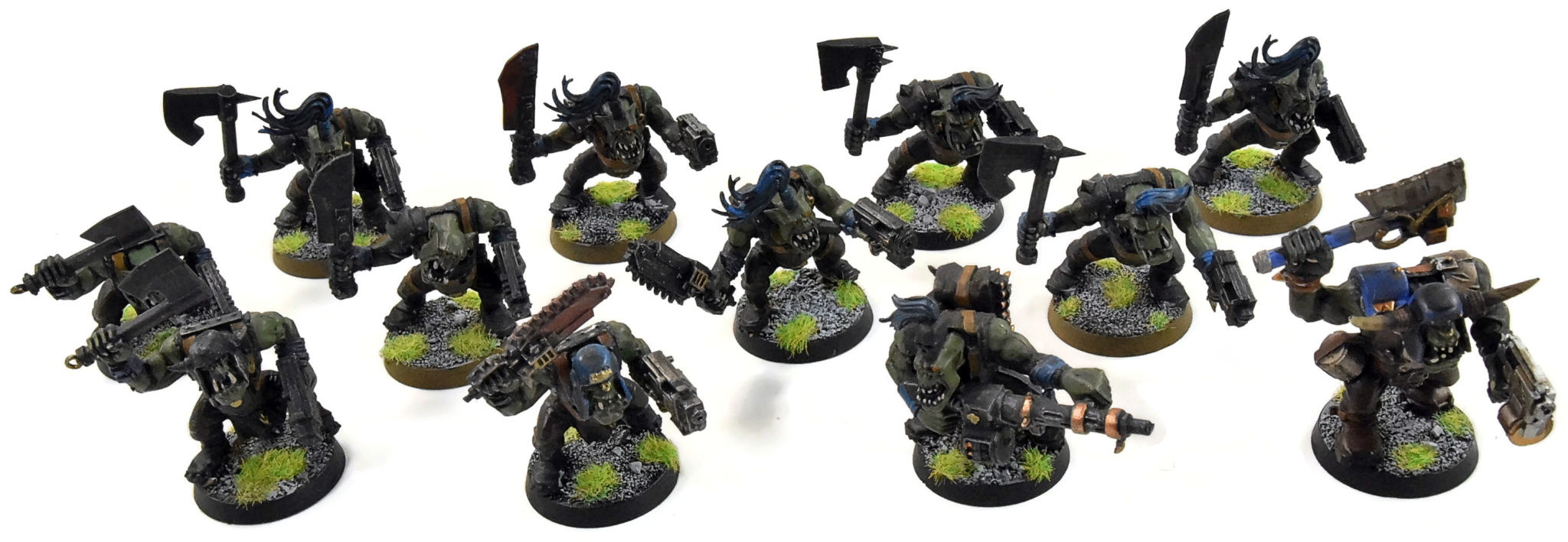 ORKS 10 Boyz + 1 Nob + 1 Heavy #9 Warhammer 40K WELL PAINTED