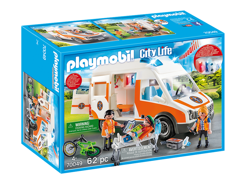 Playmobil Ambulance with Flashing Lights (70049)