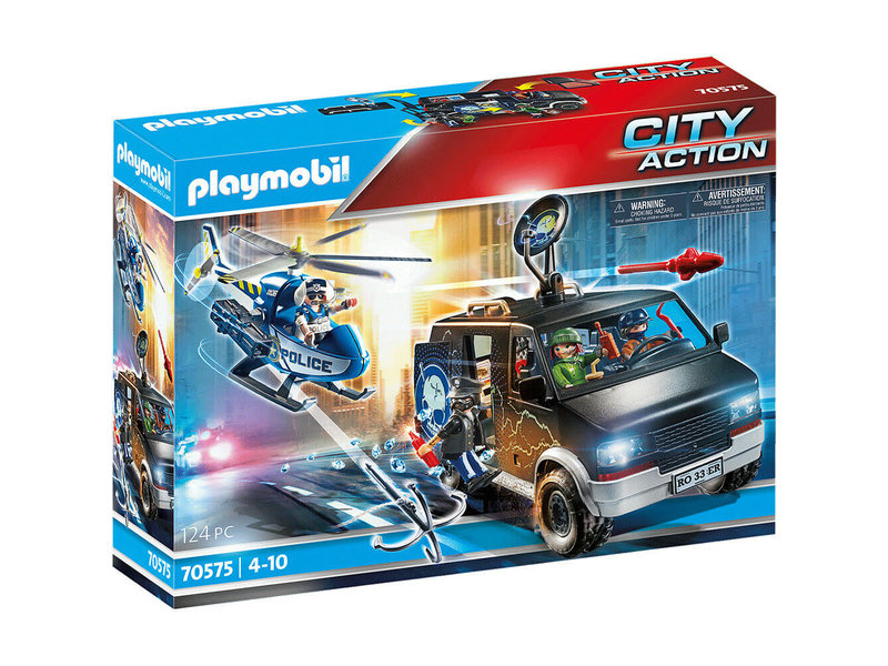 Playmobil Helicopter Pursuit with Runaway (70575)