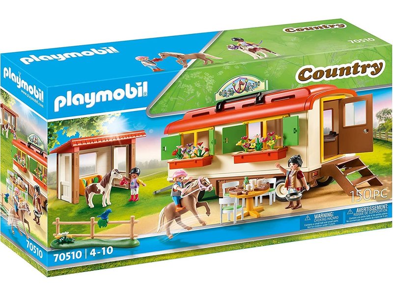 Playmobil Box De Poneys Et Roulotte (70510)