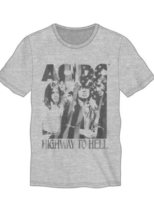 ACDC - M Highway To Hell Americana Men’S Grey Heather Tee
