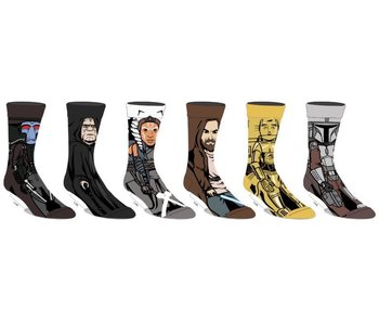 Star Wars - Animigos 6 Packs Crews Socks