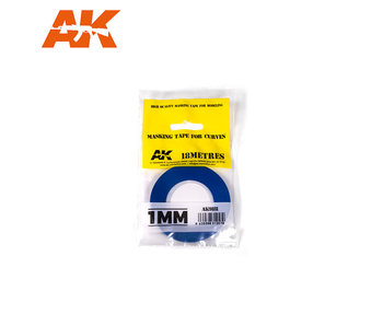 Ak Interactive Blue Masking Tape For Curves - 1mm