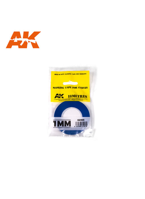 Ak Interactive Blue Masking Tape For Curves - 1mm