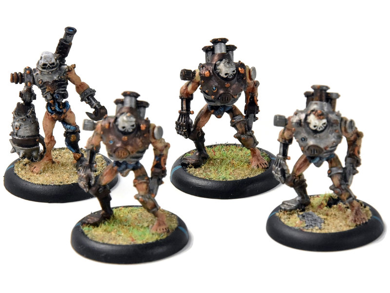 WARMACHINE 4 Scrap Thralls #2 WELL PAINTED METAL Cryx