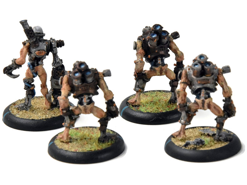 WARMACHINE 4 Scrap Thralls #2 WELL PAINTED METAL Cryx