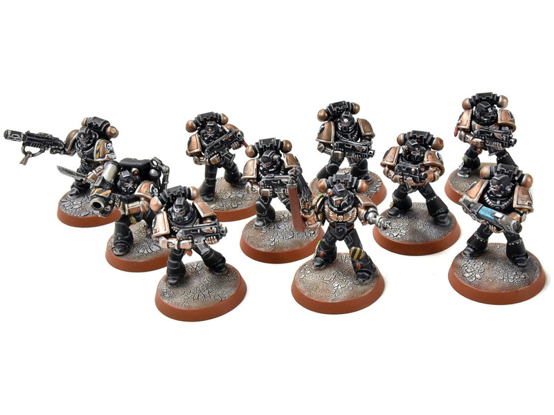 Games Workshop SPACE MARINES 10 Tactical Marines Squad #4 PRO PAINTED Warhammer 40K