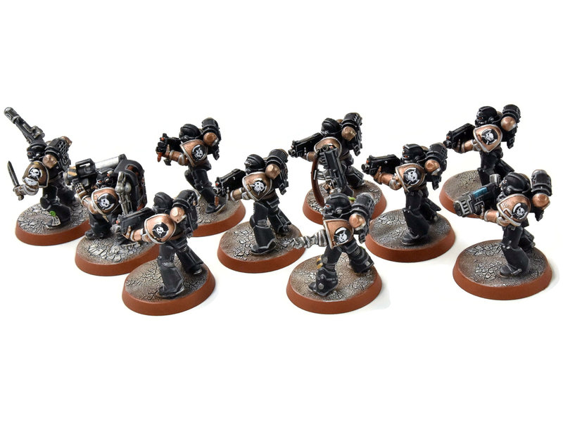 Games Workshop SPACE MARINES 10 Tactical Marines Squad #4 PRO PAINTED Warhammer 40K