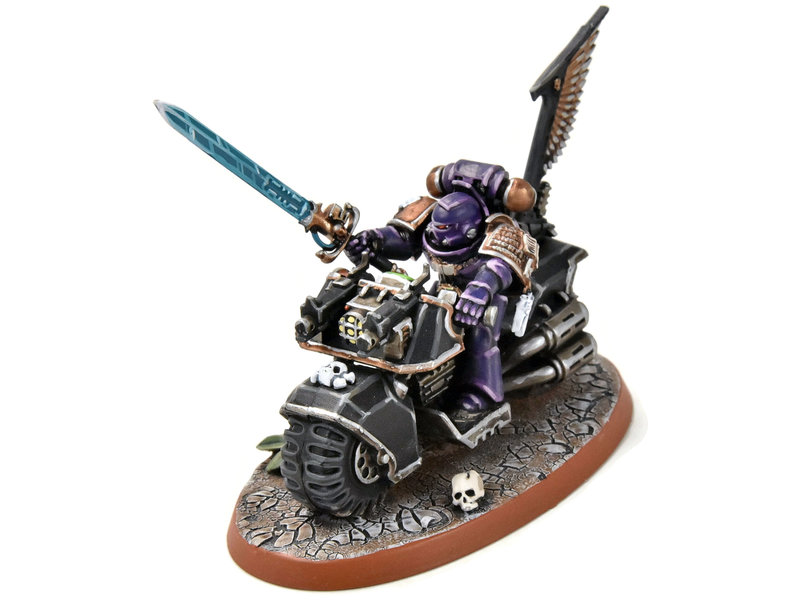Games Workshop SPACE MARINES Librarian on Bike #1 PRO PAINTED Warhammer 40K