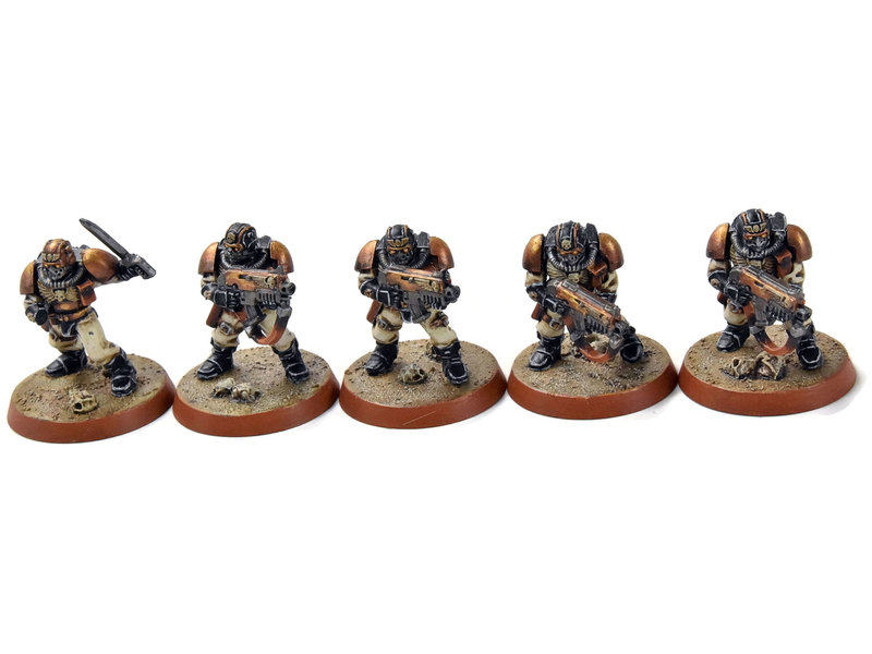 Games Workshop SPACE MARINES 5 Scouts #2 PRO PAINTED Warhammer 40K Alternate heads