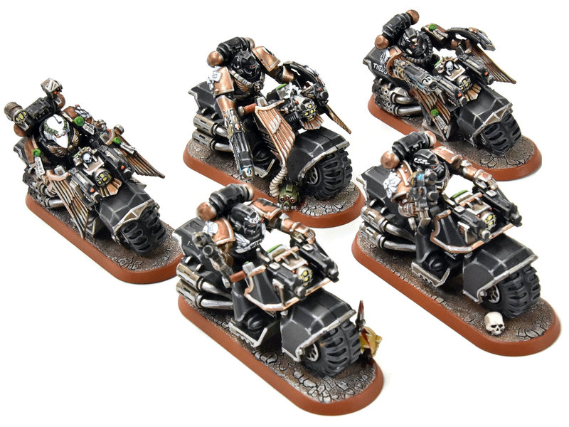 Games Workshop SPACE MARINES 5 Bikers #1 PRO PAINTED Warhammer 40K