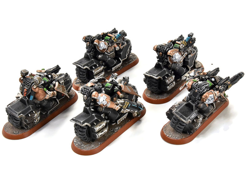 Games Workshop SPACE MARINES 5 Bikers #1 PRO PAINTED Warhammer 40K