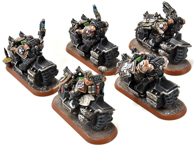 Games Workshop SPACE MARINES 5 Bikers #1 PRO PAINTED Warhammer 40K
