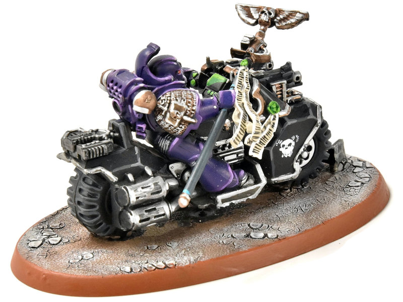 Games Workshop SPACE MARINES Librariran on Bike #4 PRO PAINTED Warhammer 40K