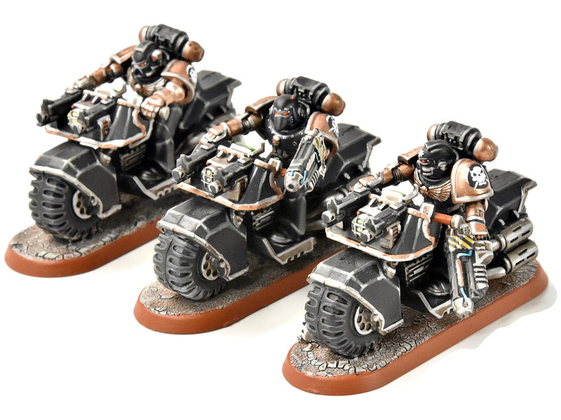 Games Workshop SPACE MARINES 3 Bikers #2 PRO PAINTED Warhammer 40K