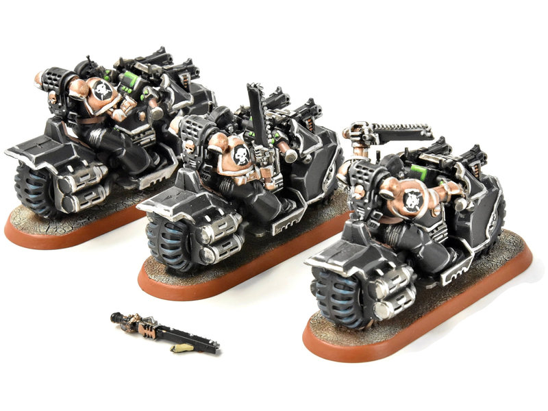Games Workshop SPACE MARINES 3 Bikers #4 PRO PAINTED Warhammer 40K