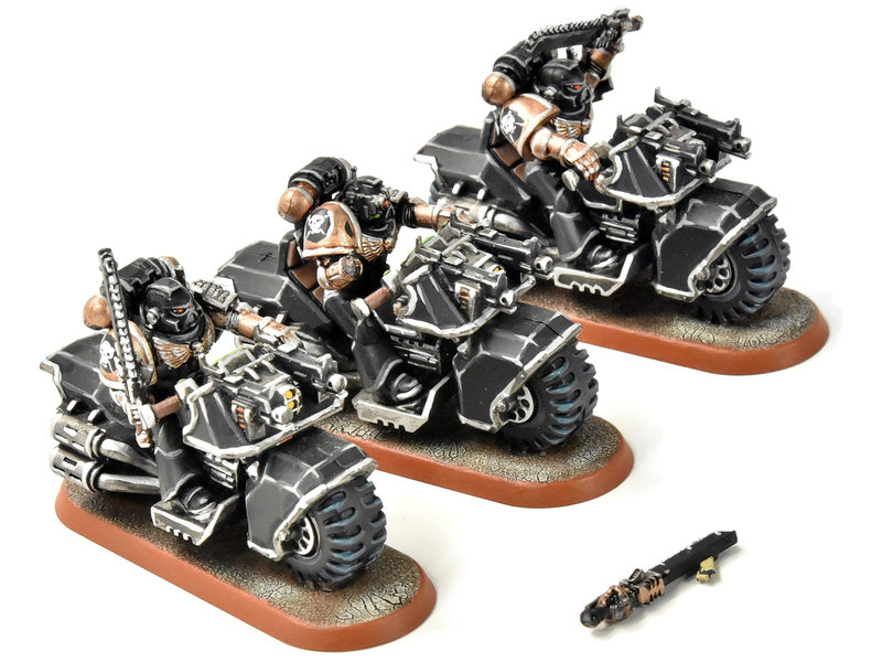 Games Workshop SPACE MARINES 3 Bikers #4 PRO PAINTED Warhammer 40K