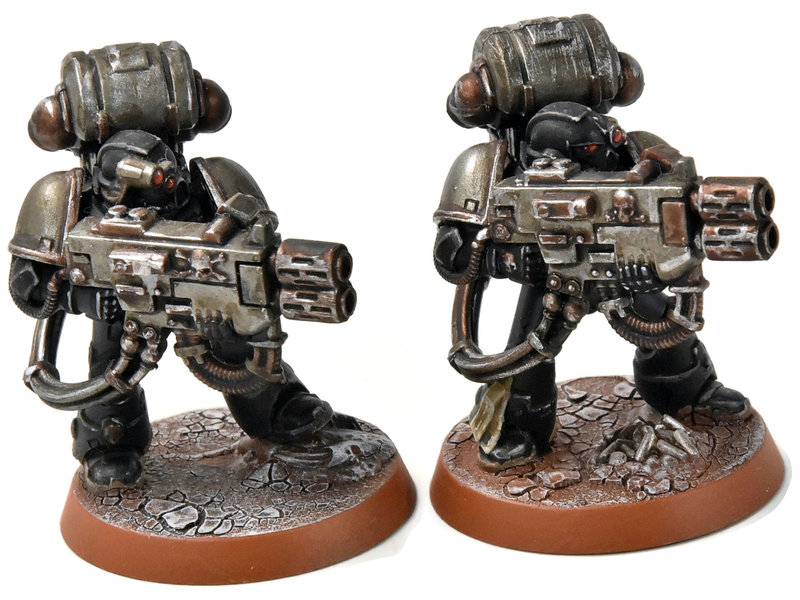 Games Workshop SPACE MARINES 2 Marines with Heavy Melta #1 WELL PAINTED Warhammer 40K