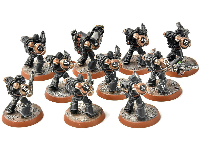 Games Workshop SPACE MARINES 10 Tactical Squad #2 PRO PAINTED Warhammer 40K
