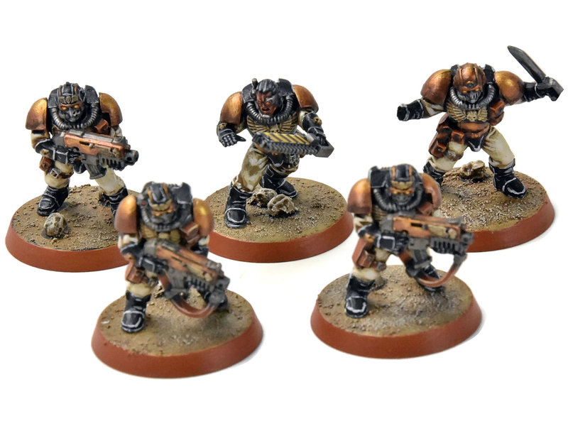 Games Workshop SPACE MARINES 5 Scouts #3 missing one hand PRO PAINTED Warhammer 40K