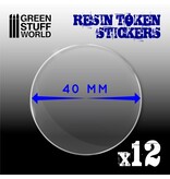 Green Stuff World 12x Resin Token Stickers 40mm