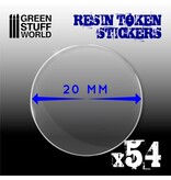 Green Stuff World 54x Resin Token Stickers 20mm
