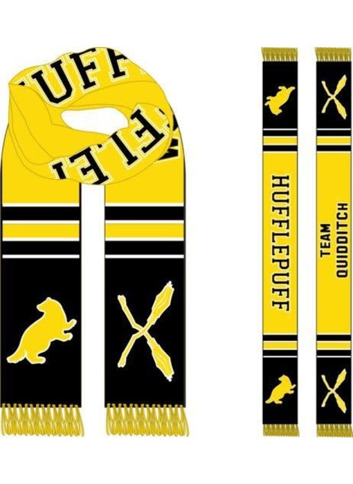 Harry Potter - Team Hufflepuff Quidditch Scarf Black Yellow