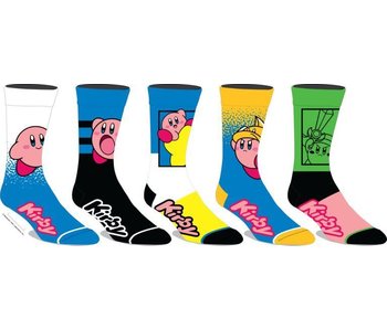 Kirby   - Mens Crew Socks 5 Pair