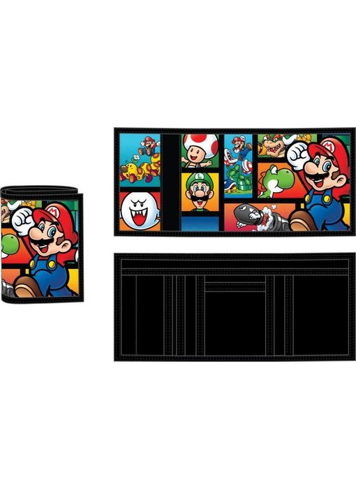 Nintendo - Kids Character Panel Super Mario Trifold Wallet