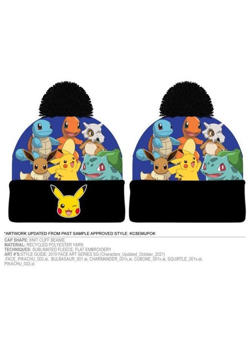 Pokémon - Group Sublimated Pom Beanie