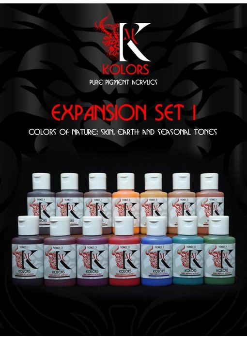 Kimera Kolors – Pure Pigment Acrylics - Colors of Nature Expansion set 1