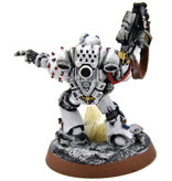 Games Workshop SPACE MARINES Space Marines Veterans #2 WELL PAINTED white scars