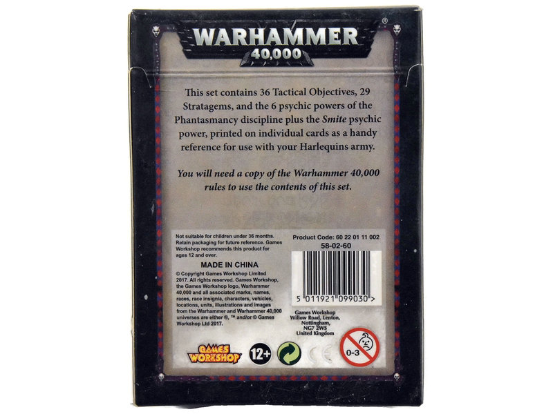 Games Workshop HARLEQUINS Datacards Warhammer Warhammer 40K