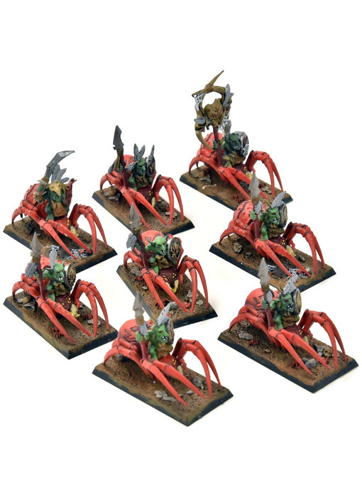 ORCS & GOBLINS 8 Grot Spider Riders #2 Fantasy WELL PAINTED
