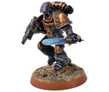 SPACE MARINES Captain #1 WELL PAINTED Iron Hands Warhammer 40K