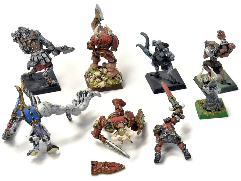 Games Workshop CHAOS Chaos Lord & 8 Other Beastmen METAL Fantasy