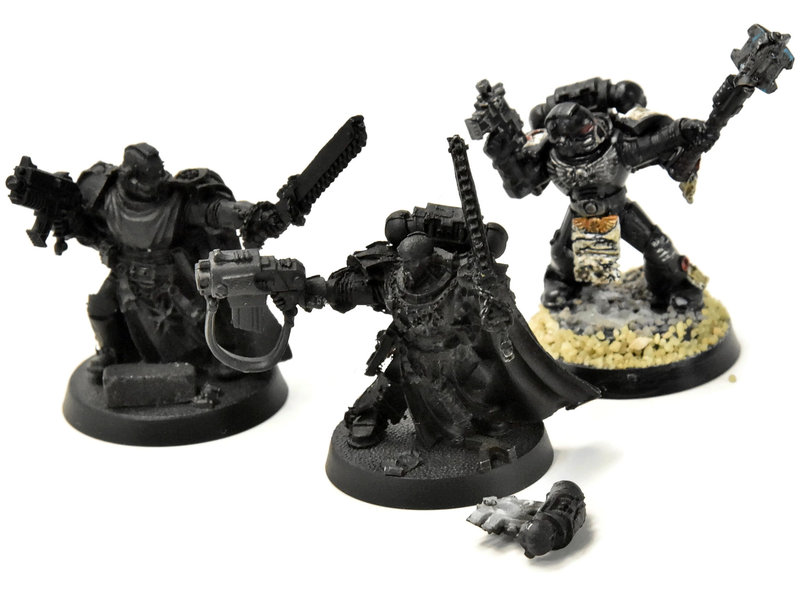 Games Workshop SPACE MARINES 3 Space Marines Commander & Sword Brethen #1 Warhammer 40K