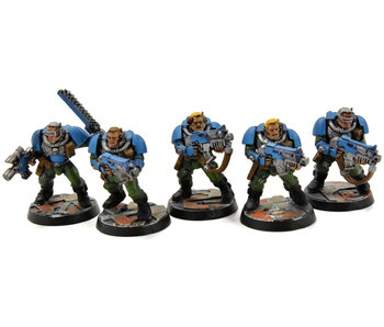 SPACE MARINES 5 Scout #1 WELL PAINTED Warhammer 40K