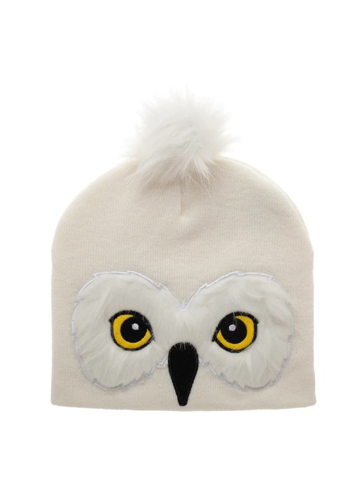 Harry Potter - Hedwig Acrylic Yarn Embroidery Fur Beanie