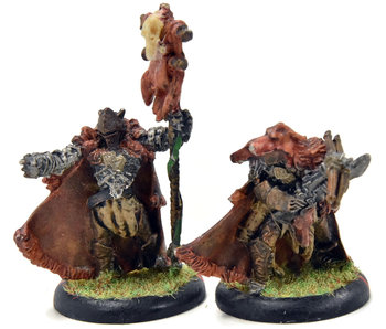 HORDES Reeve of Orboros Chieftain & Standard #1 METAL circle orboros