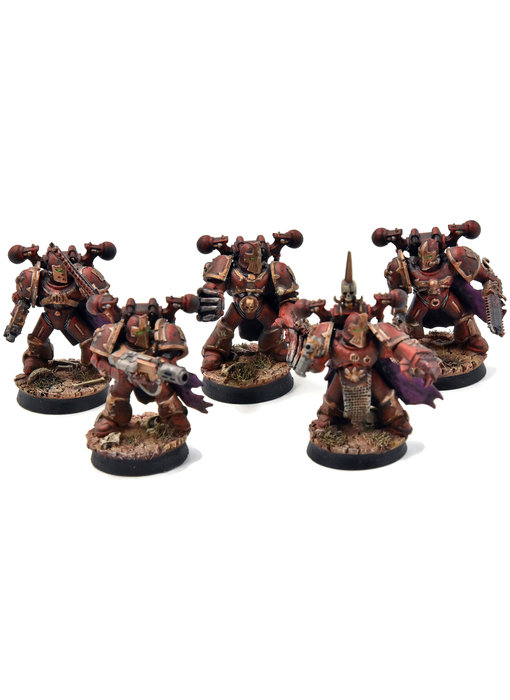 CHAOS SPACE MARINES 5 Chosens Converted #1 WELL PAINTED  40K