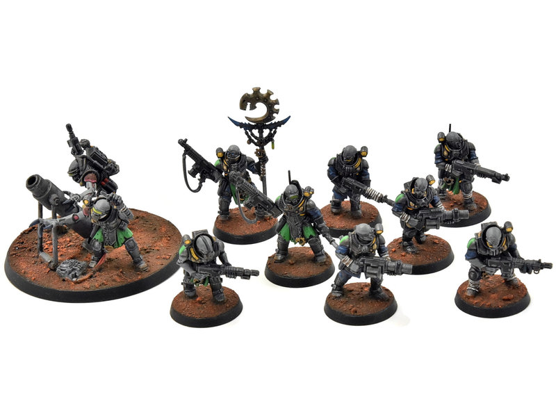 Games Workshop GENESTEALER CULTS 10 Neophyte Hybrids with Mortar #1 WELL PAINTED Warhammer 40K