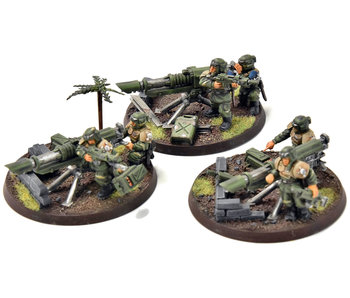 ASTRA MILITARUM 3 Cadian Heavy Weapons Teams Lascannons #5 PRO PAINTED 40K