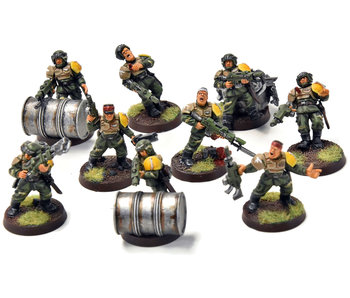 ASTRA MILITARUM 9 Cadian Shock Troops #7 WELL PAINTED Warhammer 40K