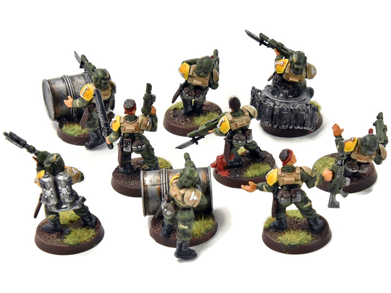 Games Workshop ASTRA MILITARUM 9 Cadian Shock Troops #7 WELL PAINTED Warhammer 40K