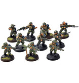 Games Workshop ASTRA MILITARUM 10 Cadian Shock Troops #2 WELL PAINTED Warhammer 40K